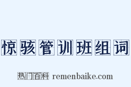 惊骇管训班组词是什么意思的图片